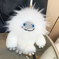 獭兔毛小怪兽雪怪包包挂饰可爱毛绒公仔钥匙扣皮草挂件礼物女