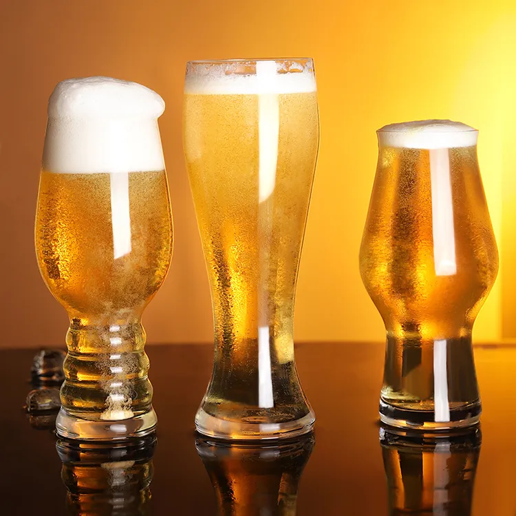 创意个性玻璃啤酒杯大容量扎啤杯大号酒吧酒杯子精酿啤酒杯商用