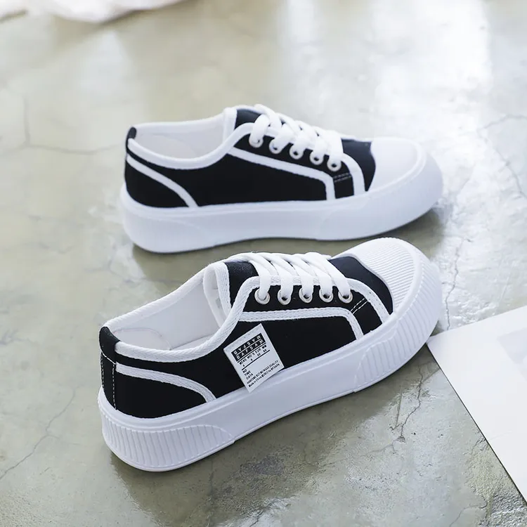 帆布鞋女秋季新款网红春季韩版百搭爆款2026年新款老爹运动鞋潮鞋商品图