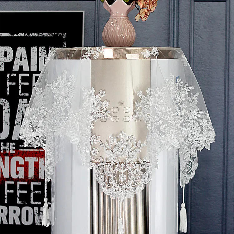 175空调盖布多用途盖巾刺绣空调罩防尘套蕾丝刺绣欧式韩式盖布