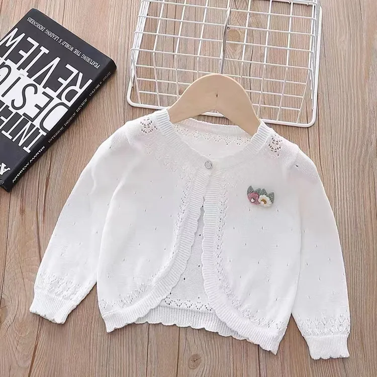 夏季防晒外套毛衣儿童开衫薄款小外搭zara针织衫女童针织开衫