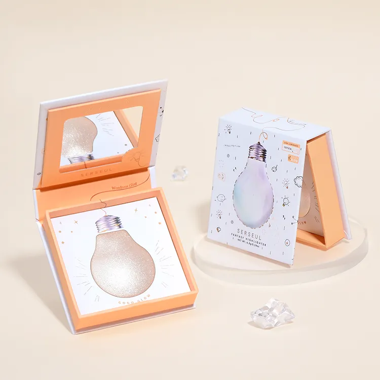 【D】瑟色小灯泡星钻爆闪单色提亮粉修饰面部粉质清透亮丽高光粉饼