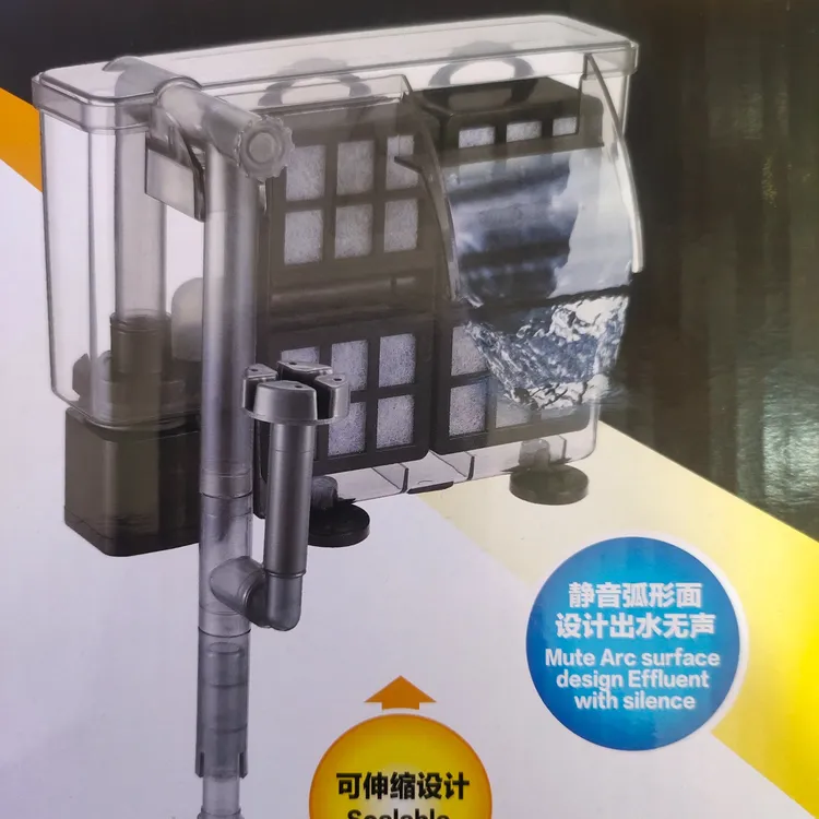 无品牌壁挂式瀑布静音过滤器强迫式过滤盒水泵小鱼缸专用