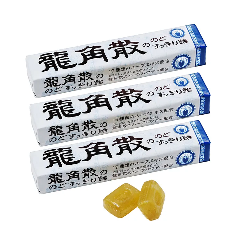 （1条/3条）日本龙角散润喉糖 薄荷味40g*10粒/条