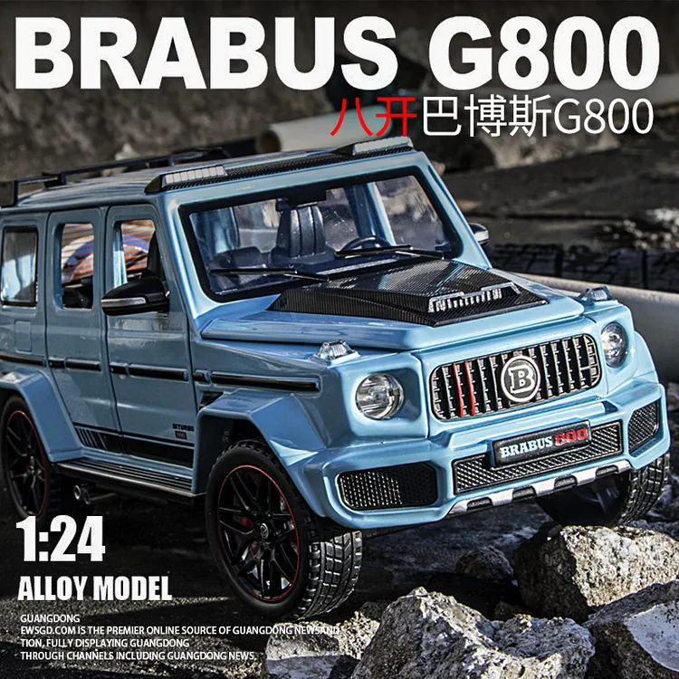 1:24奔驰大G车模巴博斯G800摆件仿真合金越野车汽车模型男孩玩具