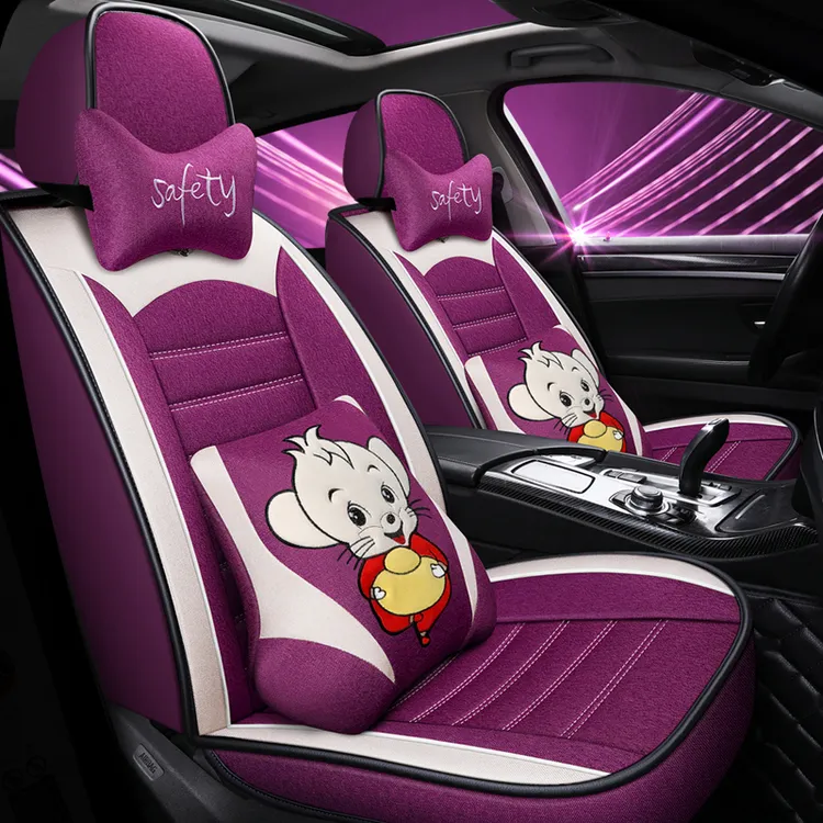 汽车座椅套全包坐垫四季通用五座新款亚麻汽车汽车坐垫套四季通用