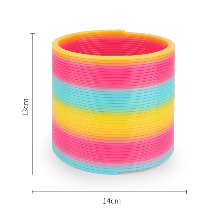 大号游戏魔力彩虹圈经典大号颜色可爱圆形叠叠乐玩具（高13CM）