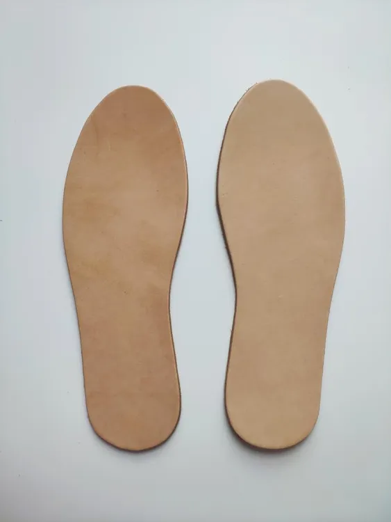 加厚3.8进口植鞣革鞋垫头层牛皮鞋垫吸汗防臭牛皮鞋垫固特异中底