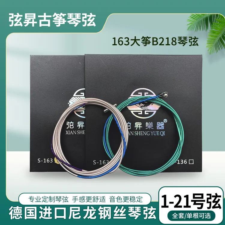 弦昇弦昇163古筝琴弦德国进口钢丝尼龙演奏级琴弦1-21号全套/单根