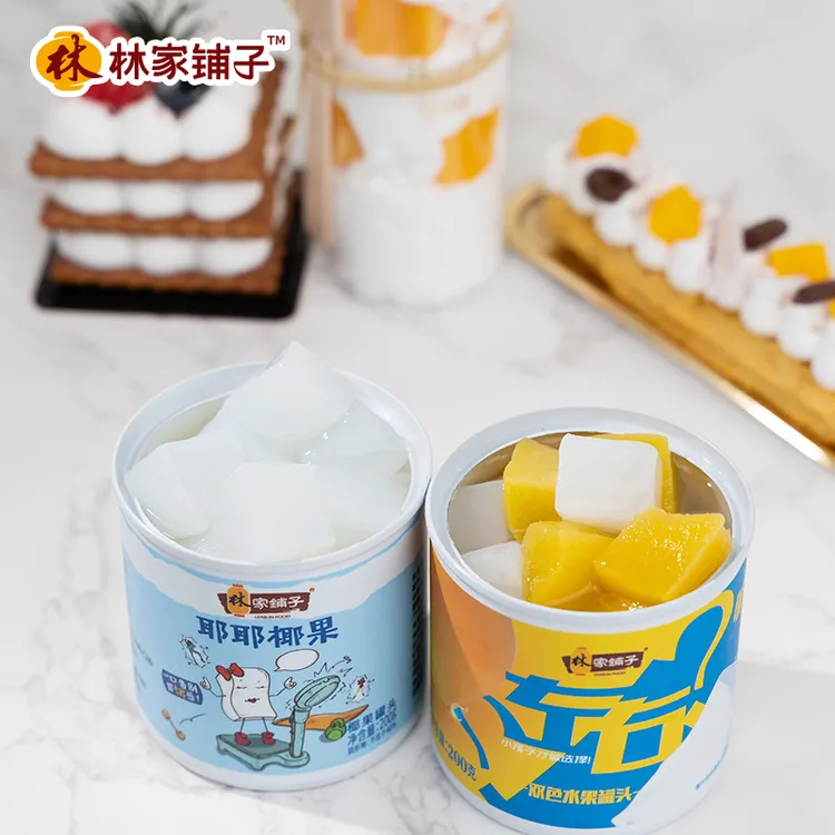 林家铺子左右椰果荟萃水果罐头200g椰果罐头零食MS
