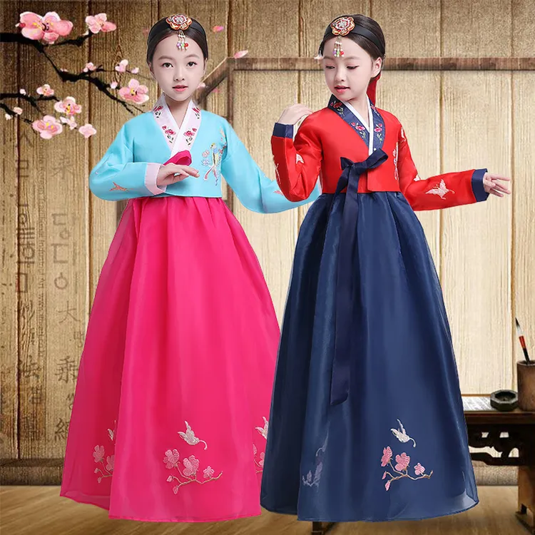 儿童朝鲜服装鲜族服改良韩国古装大长今公主裙舞蹈演出服女童传统