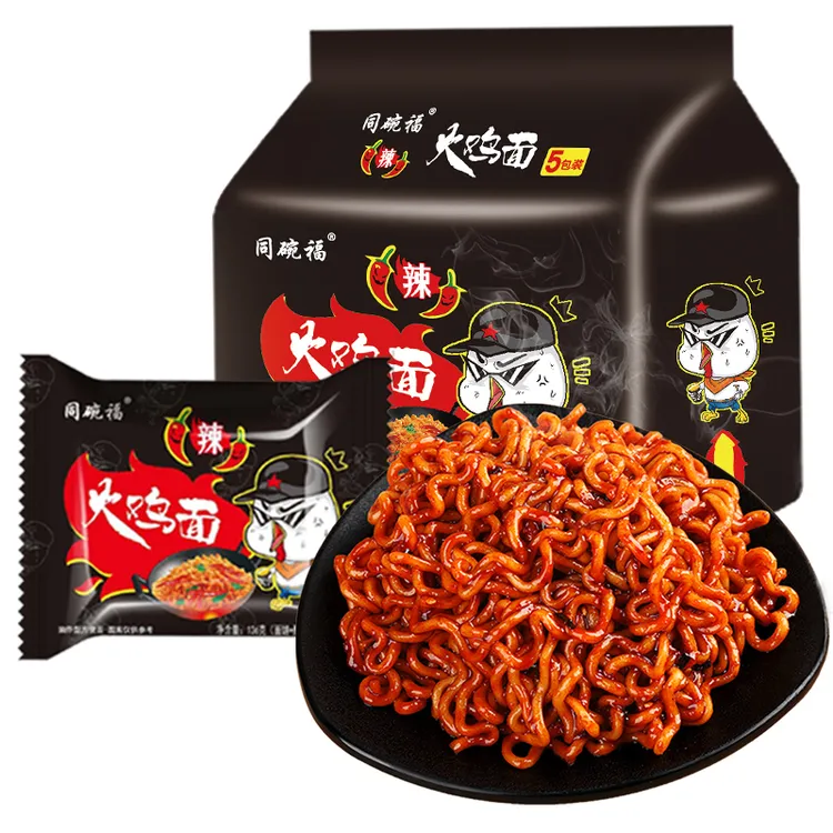 同碗福韩式火鸡面超辣116g*5包方便面夜宵充饥网红国产速食拌面