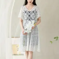 苏苏姐家淑婉连衣裙手工DIY钩针编织衣服裙子蕾丝线毛线团材料包