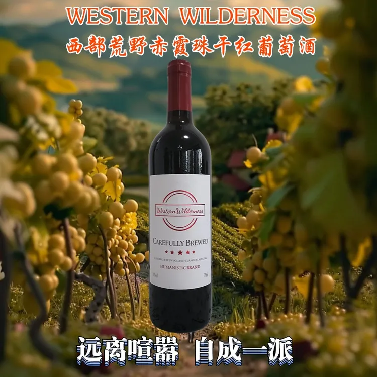 西部荒野赤霞珠珍藏干红葡萄酒一瓶750ML(14%vol)微醺品牌