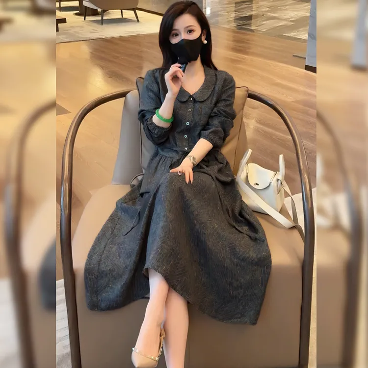 【Linda姐高端线】早秋气质高档法式复古女装连衣裙AF4LJS0256