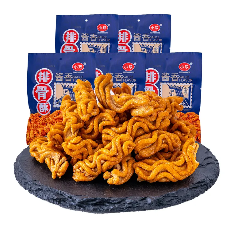 小双酱香排骨酥嘎嘣脆油炸膨化食品怀旧办公宿舍追剧休闲零食小吃