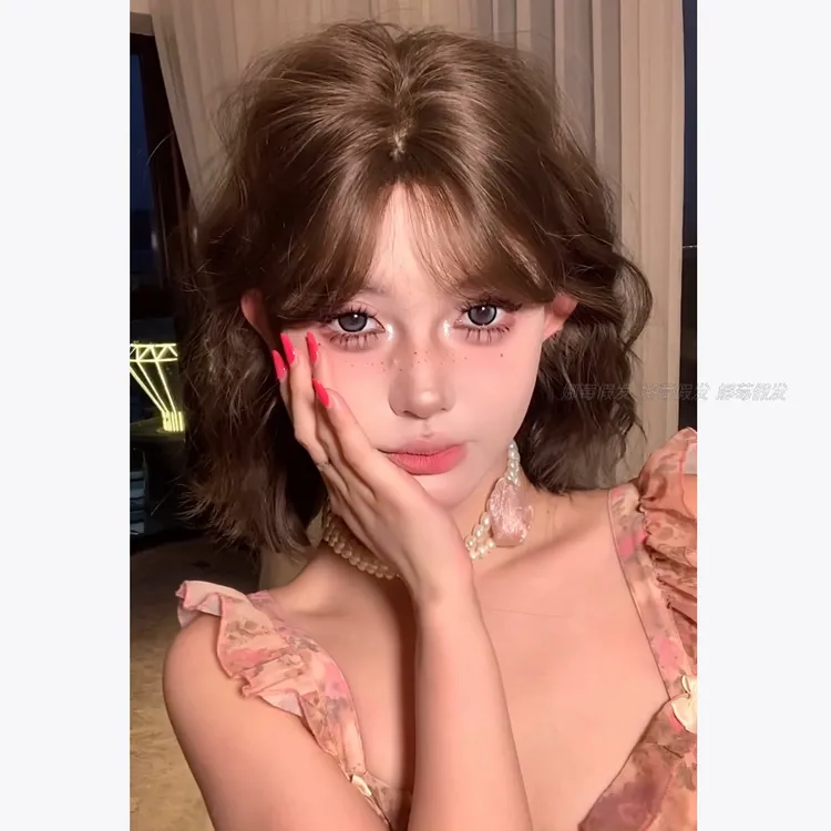 娜莓【无辜卷卷】冷茶蛋卷短发夏季显白日常自然爆款女全头套假发E