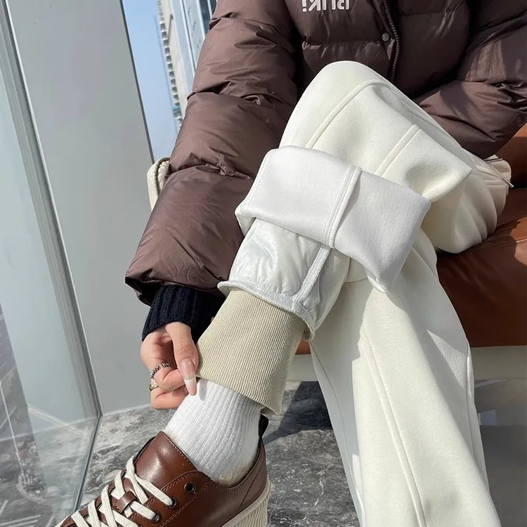 阔腿羽绒裤女款外穿时尚2025新款洋气加厚保暖东北哈尔滨防寒裤子