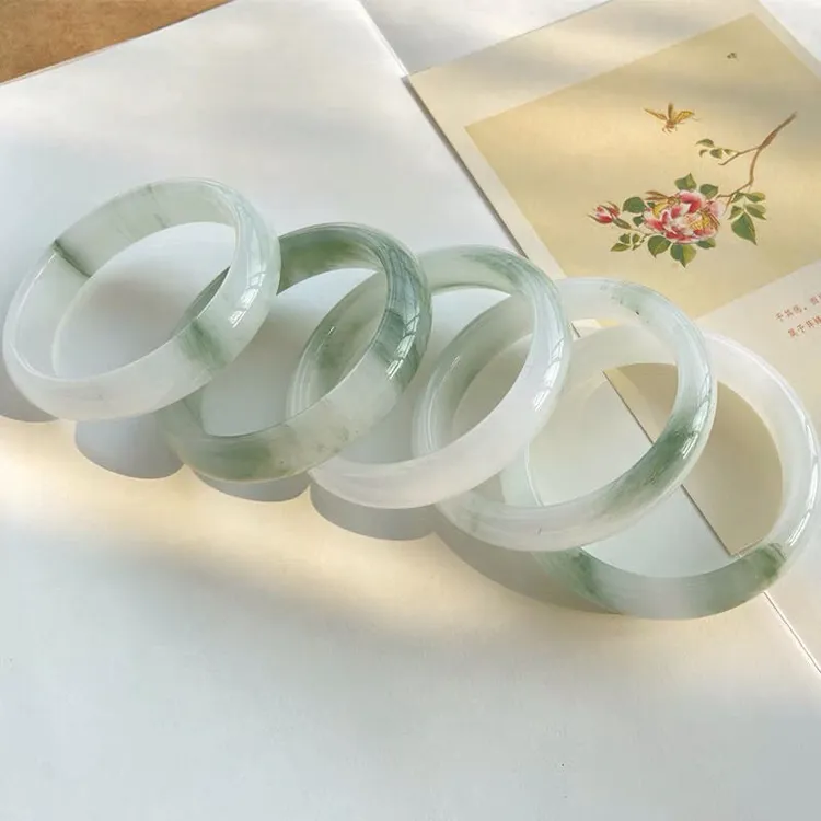 老匠淘玉新疆天山翠玉镯翠玉花色女款玉手镯多样型工厂发货发其一
