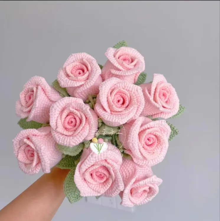 （非成品）酒杯玫瑰花手工DIY材料包编织自制节日礼物闺蜜女神节