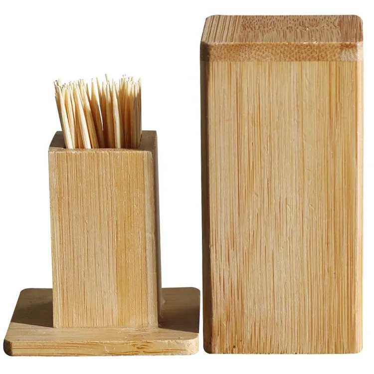 牙签盒创意分格餐厅饭店客厅竹制个性竹制品牙签盒米饭勺子家用