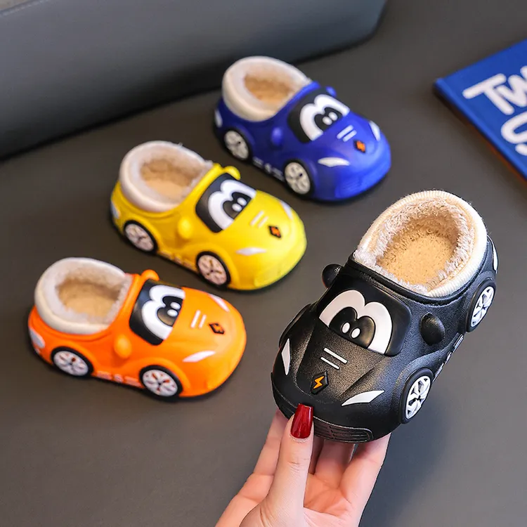 可爱防水冬宝宝加厚女童室内防滑软底保暖加厚儿童棉拖鞋加绒