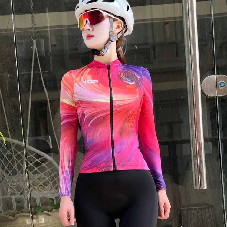 【旋风】春夏季自行车长袖速干骑行服公路车单车上衣女款薄款透气