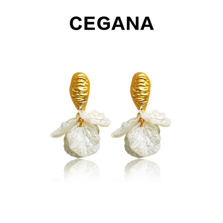 【伽伽子专属】铜合金耳饰 CEGANA七彩招财鱼尾耳饰仙气飘飘小众耳环设计感时尚