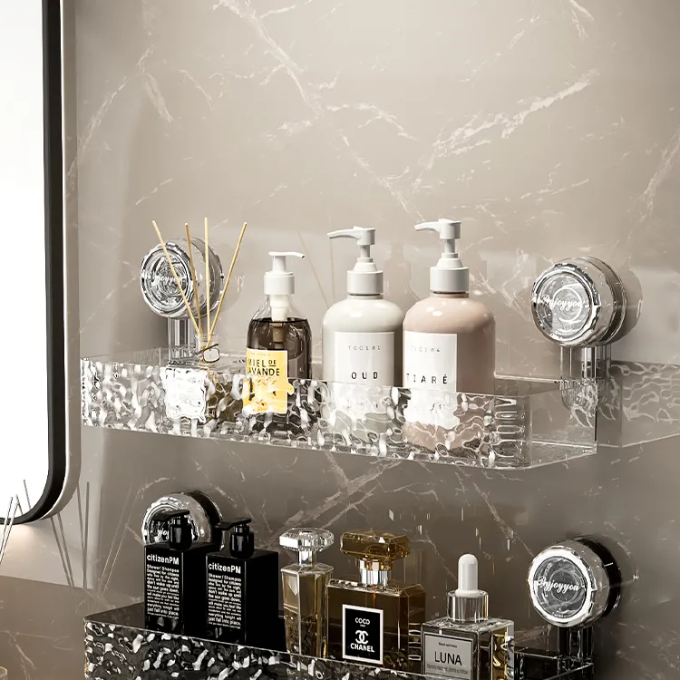 波纹吸盘置物架卫生间洗手台洗漱台吸盘式壁挂免打孔洗手间收纳架