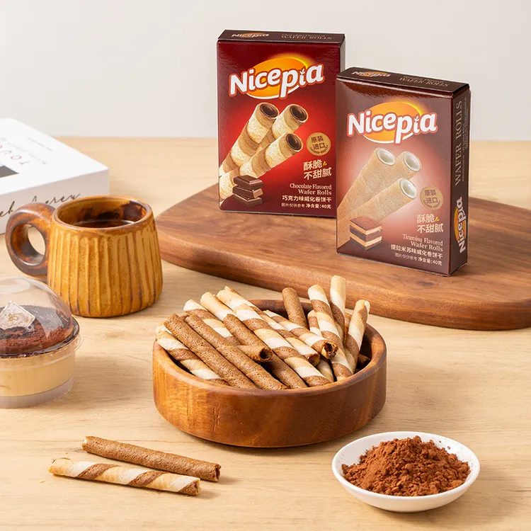 【拍1盒发6盒】Nicepia印尼进口威化卷可可粉夹心脆网红小零食饼干