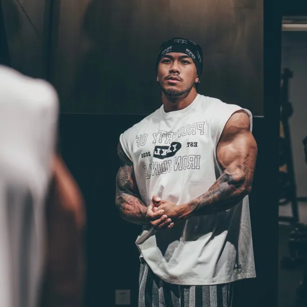 IRONJUNGLE GYM老派美式复古坎肩潮人背心训练健身运动肌肉宽松