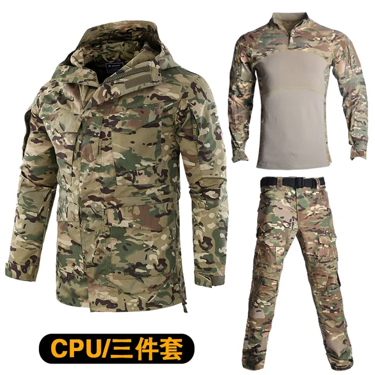 G4蛙服M65战术风衣三件套防风防水户外战术迷彩套装工作服春秋女