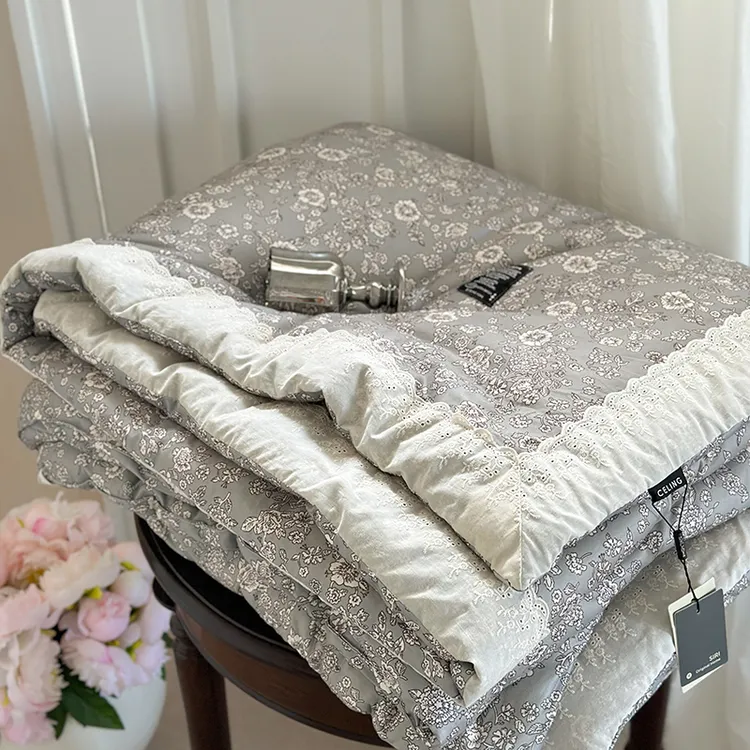 2025新品超软糯A类针织棉法式春秋被冬被棉豆纤维四季被可机洗