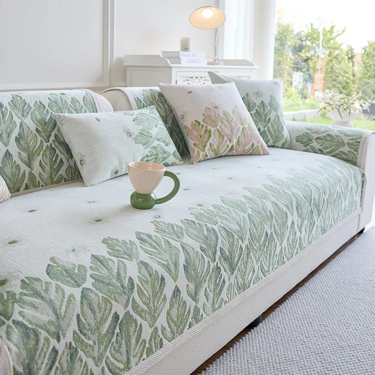 沙发垫四季通用小清新防滑坐垫套罩雪尼尔直排沙发盖布巾2024新款