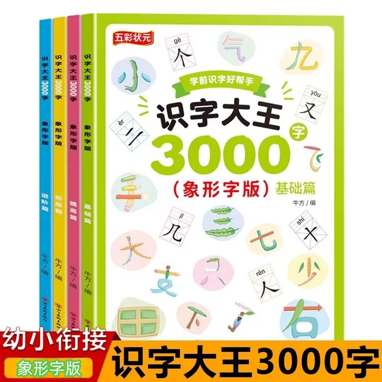 识字大王3000字象形字版语言早教启蒙儿童宝宝小学生看图阅读书籍