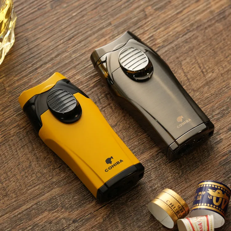 COHIBA/高希霸雪茄打火机防风高颜值个性金属带烟托机身个性礼物