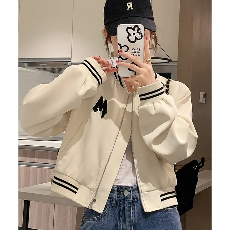 短款棒球服外套女2026春秋季新款时尚小个子休闲宽松百搭夹克上衣