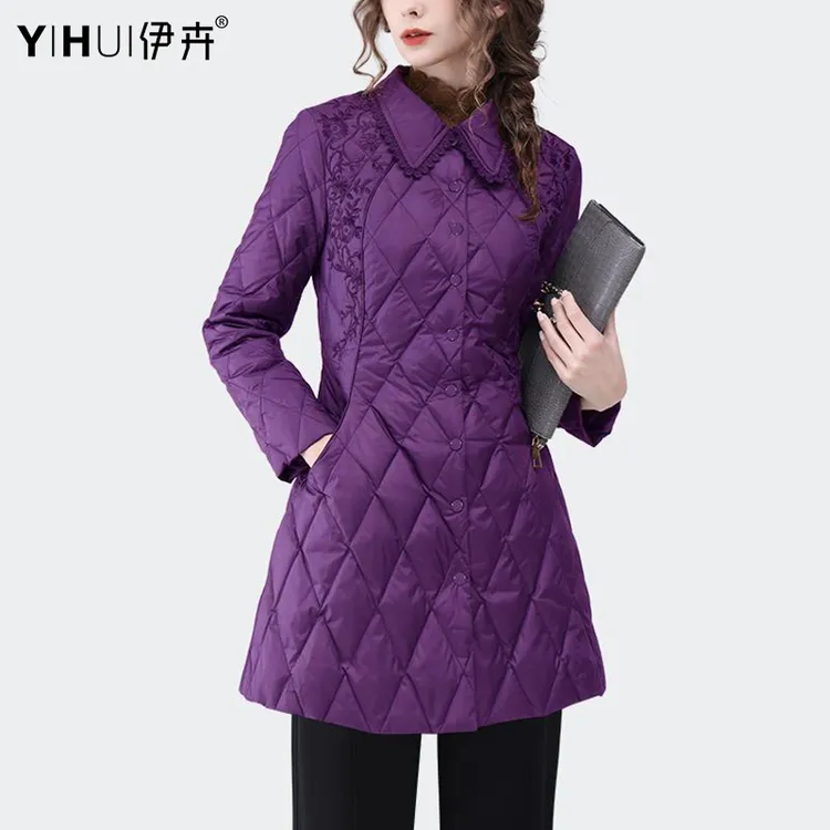 YIHUI伊卉新中式国风刺绣羽绒服女秋冬WG230780/WH231607