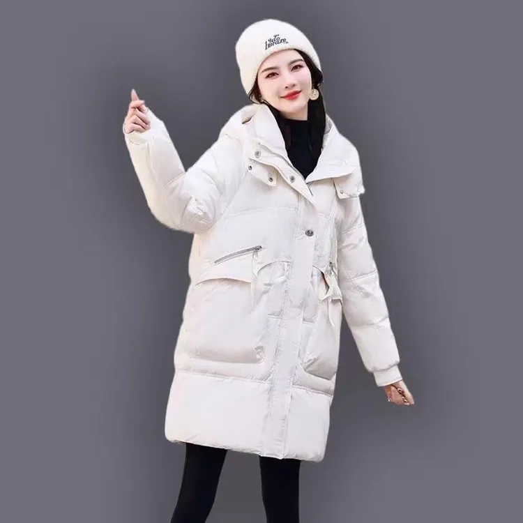 女中长款2025冬季新款加厚棉袄宽松显瘦防寒洋气棉衣903