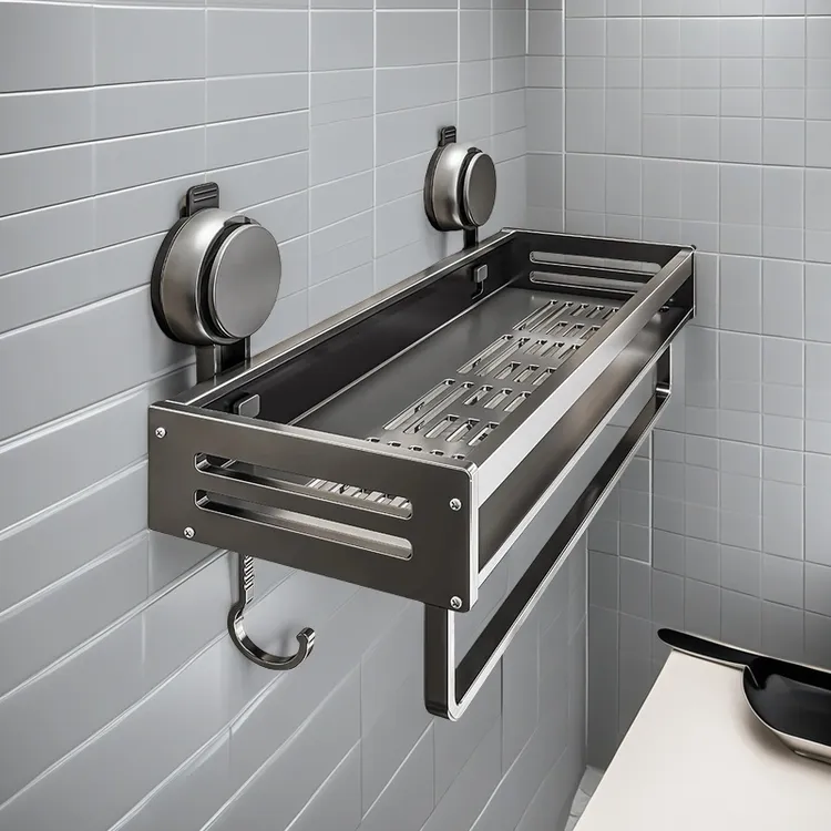 吸盘置物架壁挂浴室免打孔洗漱台壁挂式挂墙洗手间卫生间置物架