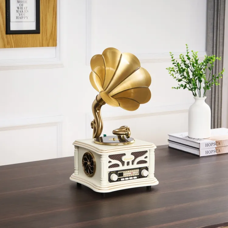 【顺丰包邮】雅诗贝伦复古留声机迷你音响家用留声机欧式中式G