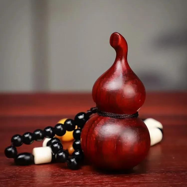 【福禄葫芦】檀木雕刻手把件文玩紫檀葫芦手把件盘玩实木挂件