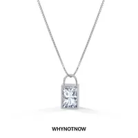 WHYNOTNOW 铜项链 小包包锁骨项链D-Bag小众设计轻奢水钻吊坠项链
