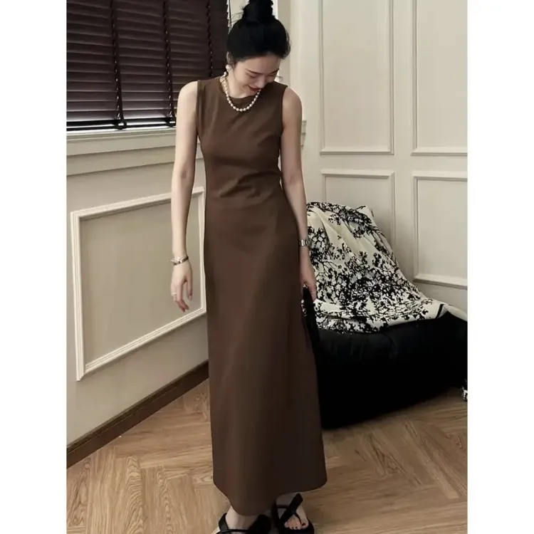 【无名浪漫】修身无袖背心式连衣裙小众修身包臀裙气质显瘦时尚