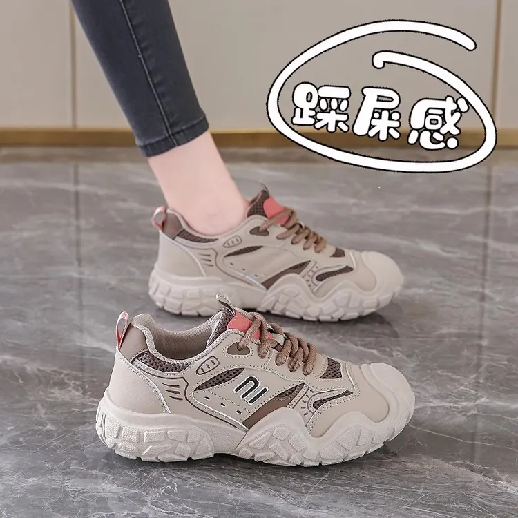 啄木鸟踩屎感孕妇防滑运动鞋女2025年新款夏季透气软底休闲旅游鞋