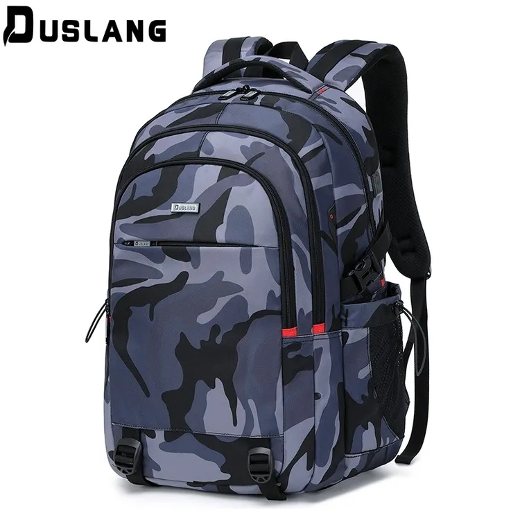 新款休闲多功能双肩包男士大容量旅电脑包潮出行迷彩轻便减负背包