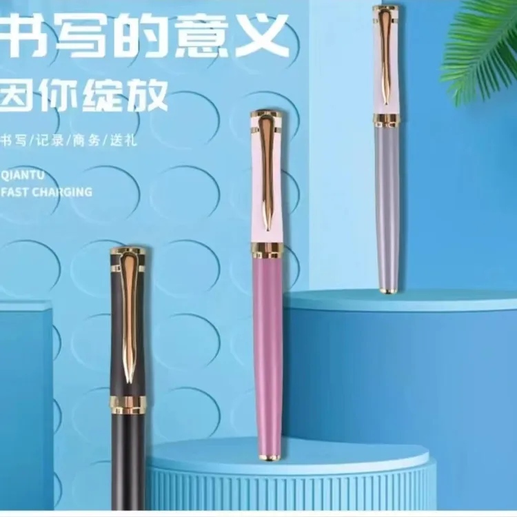 （新店开业钜惠）永生实用黑色高颜值美工笔钢笔，送学习墨囊、签字笔