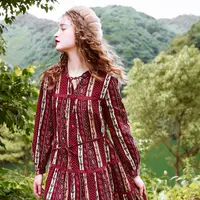 【小余专属】菀草壹连衣裙女冬季新款宽松腰中长裙子Q40551251