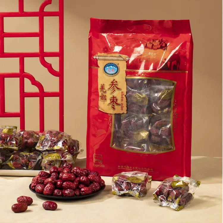 新疆若羌羌都参枣一级参枣960g袋装方便即食美味小包，原产地发货