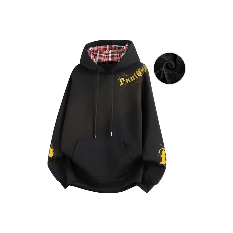 【官方正品】哥特风闪电烟雾印花时尚亲肤舒适休闲落肩宽松套头卫衣